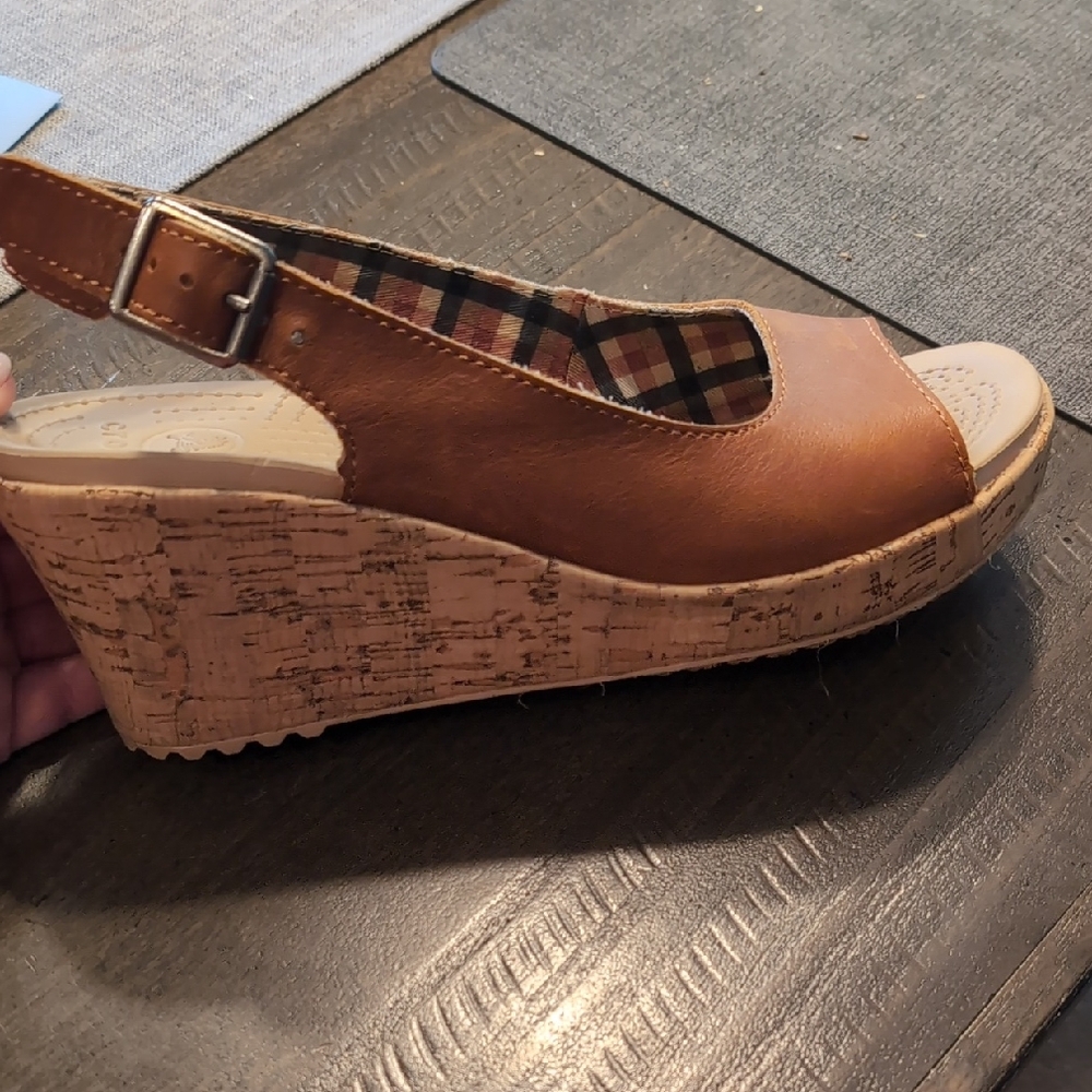 CROCS Brown Wedge Shoes